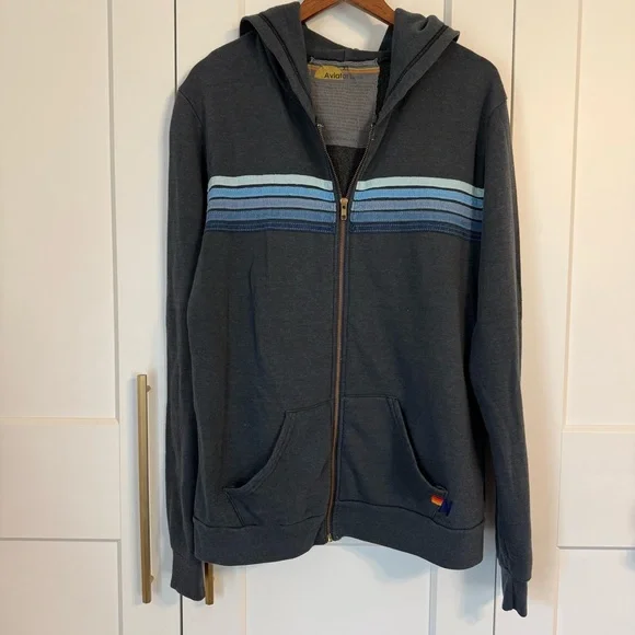 Aviator Nation Size XL *Read* Zip-Up Hoodie Stripe - Picture 1 of 6